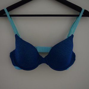 Victoria's Secret Uplift Semi Demi Bra Womens Size 34D Blue - $16 - From  weilu